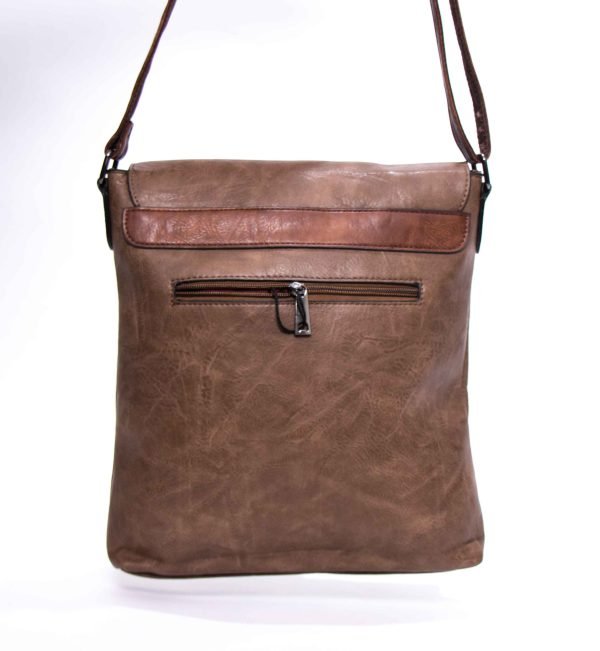 Sac bandoulière facteur " Elysse " Unisex - Taupe – Image 8