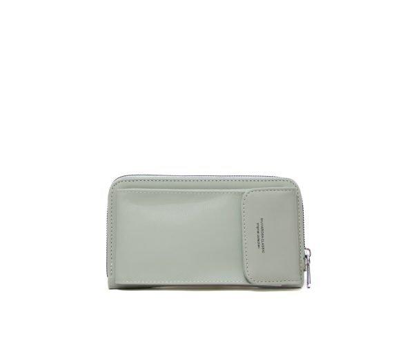 Portefeuille à bandoulière " Silvia Rosa " avec compartiment pour téléphone - Vert Pastel – Image 3
