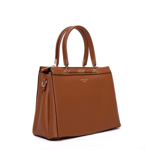 Sac à main " Gallantry Paris " à triple compartiments  - Marron – Image 3