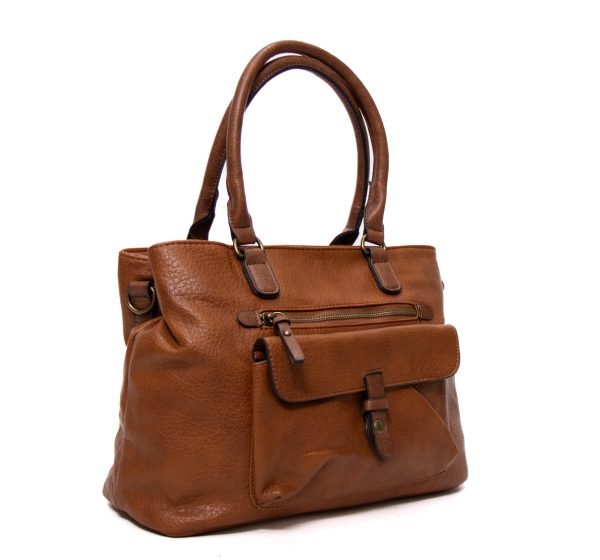 Sac à main " Sara Fashion Bags " à deux compartiments séparés - Marron – Image 4