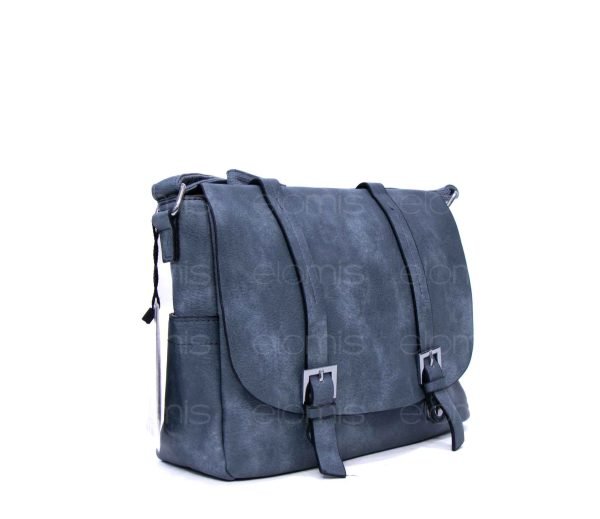 Sac bandoulière " Paola Bags " effet vintage - Bleu – Image 2