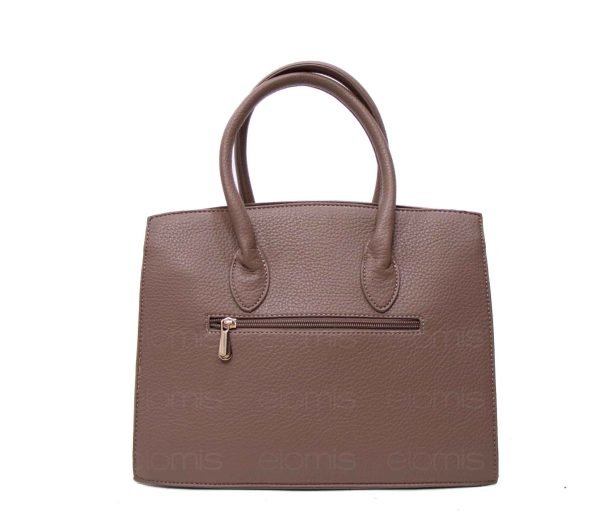 Sac à main moyenne taille effet Her,;mes - taupe – Image 7